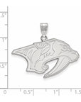 14k White Gold NHL LogoArt Nashville Predators Large Pendant