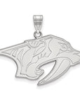 14k White Gold NHL LogoArt Nashville Predators Large Pendant