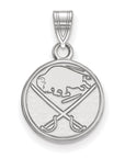 14k White Gold NHL LogoArt Buffalo Sabres Small Pendant