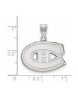 14k White Gold NHL LogoArt Montreal Canadiens Medium Pendant