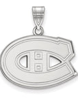 14k White Gold NHL LogoArt Montreal Canadiens Medium Pendant