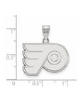 10k White Gold NHL LogoArt Philadelphia Flyers Medium Pendant