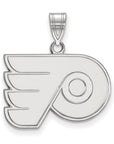 10k White Gold NHL LogoArt Philadelphia Flyers Medium Pendant