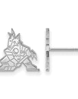 14k White Gold NHL LogoArt Arizona Coyotes Small Post Earrings