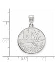 14k White Gold NHL LogoArt New York Islanders Large Pendant