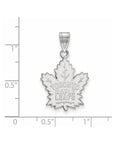 14k White Gold NHL LogoArt Toronto Maple Leafs Large Pendant