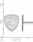 14k White Gold NHL LogoArt Florida Panthers Small Post Earrings