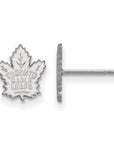 14k White Gold NHL LogoArt Toronto Maple Leafs Extra Small Post Earrings