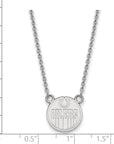 14k White Gold NHL LogoArt Edmonton Oilers Small Pendant 18 inch Necklace