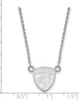 14k White Gold NHL LogoArt Florida Panthers Small Pendant 18 inch Necklace