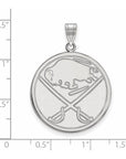 14k White Gold NHL LogoArt Buffalo Sabres Extra Large Pendant