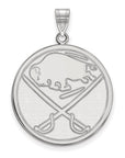 14k White Gold NHL LogoArt Buffalo Sabres Extra Large Pendant