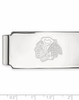 14k White Gold NHL LogoArt Chicago Blackhawks Money Clip