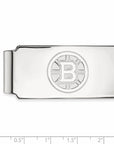 14k White Gold NHL LogoArt Boston Bruins Money Clip