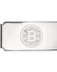 14k White Gold NHL LogoArt Boston Bruins Money Clip