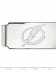 14k White Gold NHL LogoArt Tampa Bay Lightning Money Clip