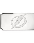 14k White Gold NHL LogoArt Tampa Bay Lightning Money Clip